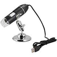 Garsent Ampliación Endoscopio 1600x1200 Microscopio USB 1600X Microscopio electrónico Digital Cámara de Video USB 2MP…